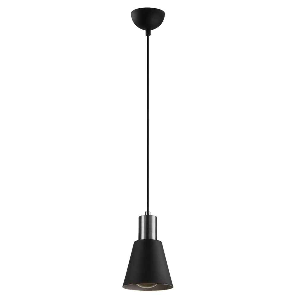 Kellan Metal Ceiling Pendant Light in Black and Nickel