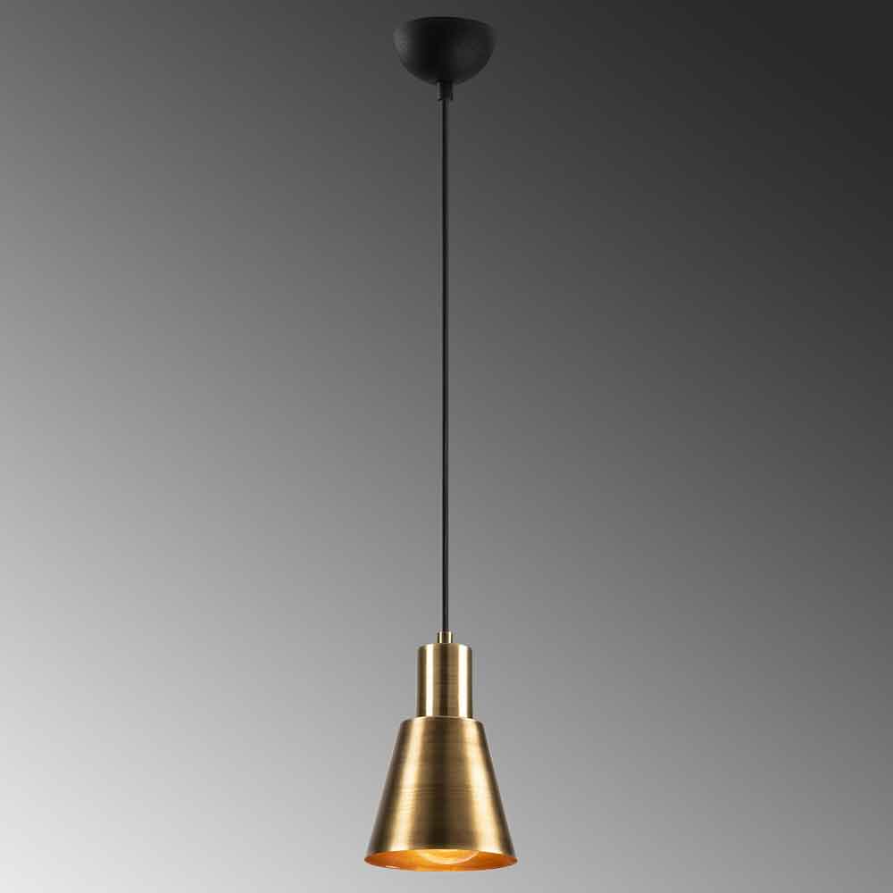 Kellan Spherical Metal Ceiling Pendant Light in Gold and Black