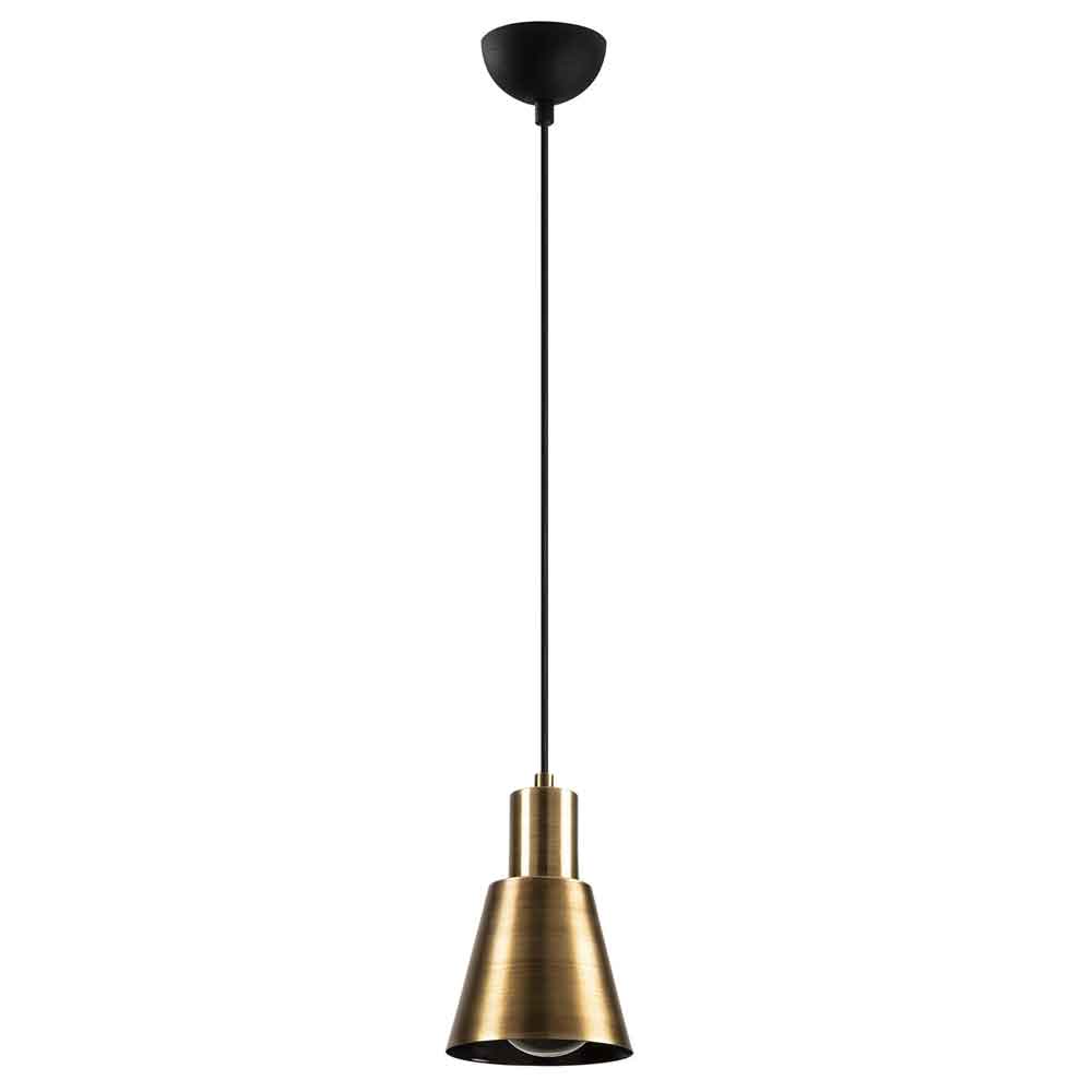 Kellan Spherical Metal Ceiling Pendant Light in Gold and Black