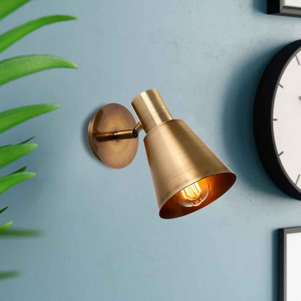 Kellan Spherical Metal Wall Lamp in Antique