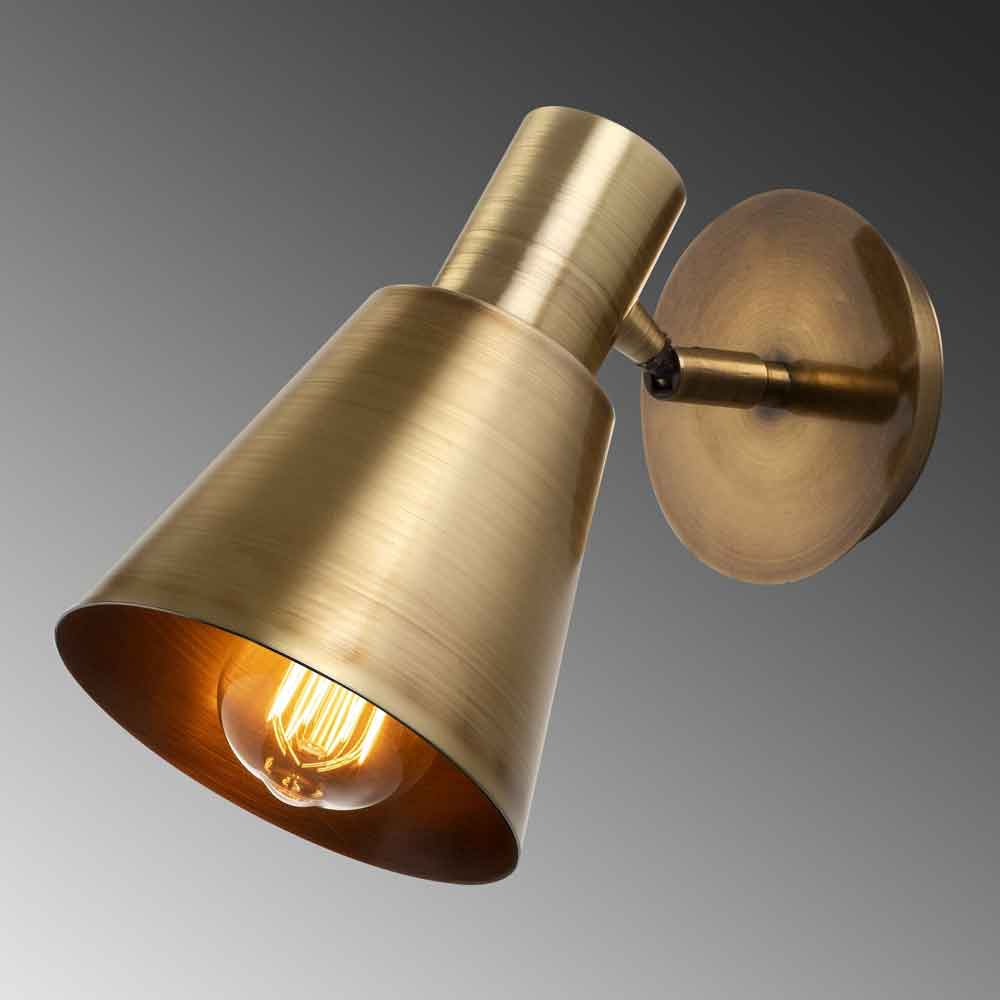 Kellan Spherical Metal Wall Lamp in Antique