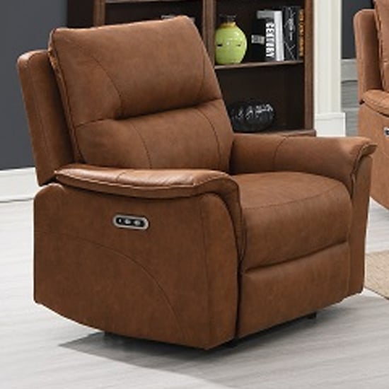 Photo of Keller clean fabric manual recliner chair in tan