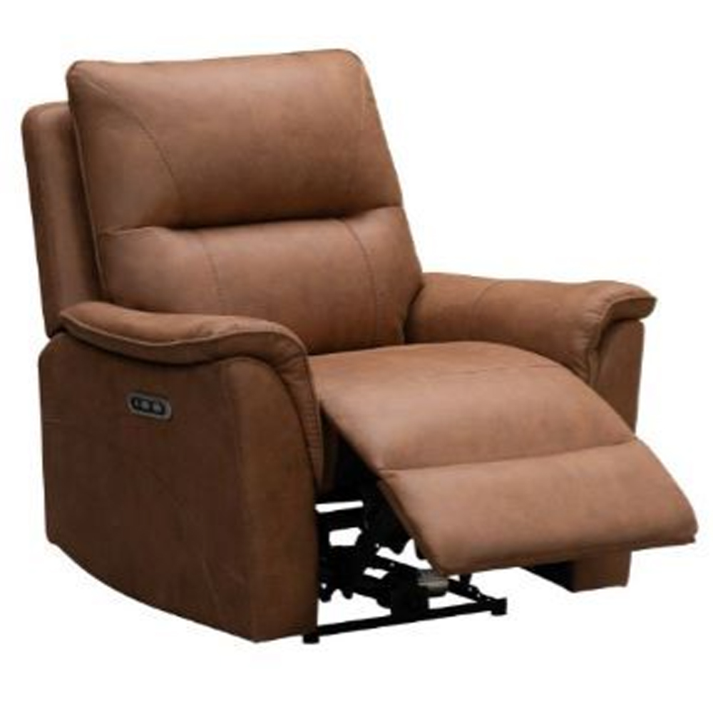 keller fabric electric recliner 1 seater sofa in tan-image-96882