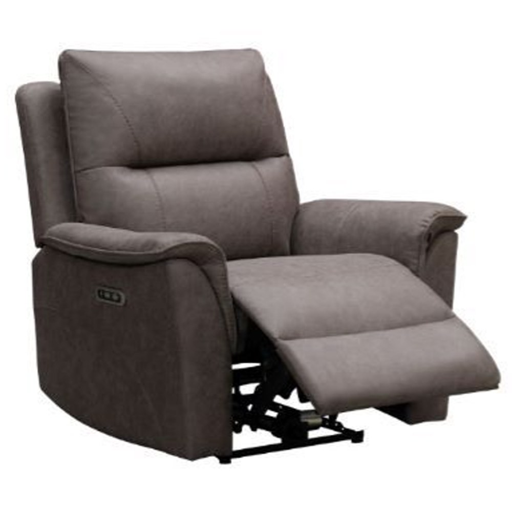 keller fabric electric recliner 1 seater sofa in truffle-image-96883