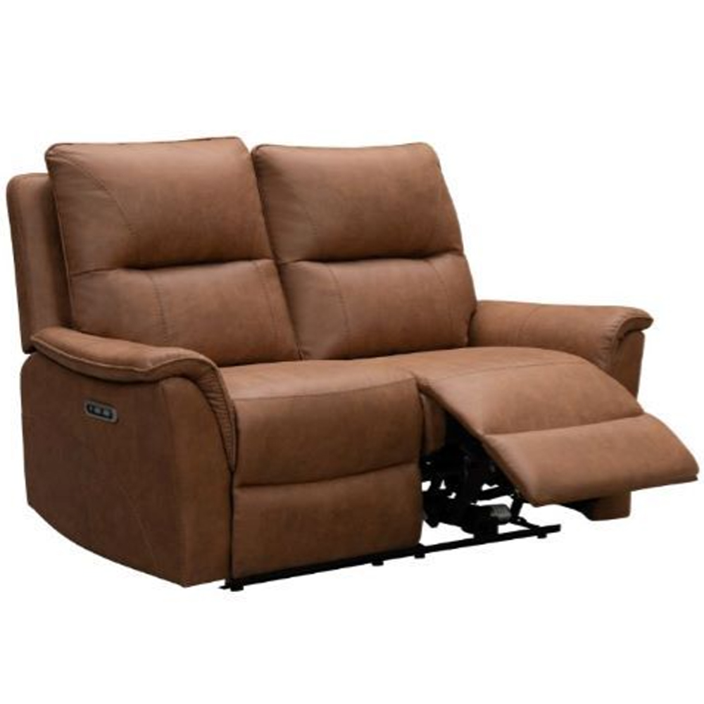 keller fabric electric recliner 2 seater sofa in tan-image-96888