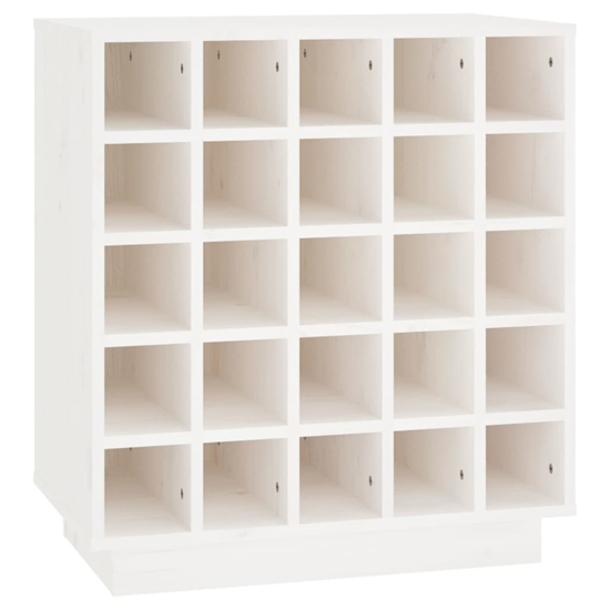 Keller Solid Pine Wood Wine Cabinet In White