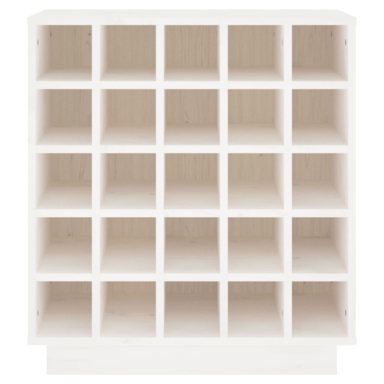 Keller Solid Pine Wood Wine Cabinet In White