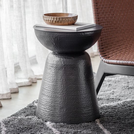 Read more about Kellogg round metal side table in black