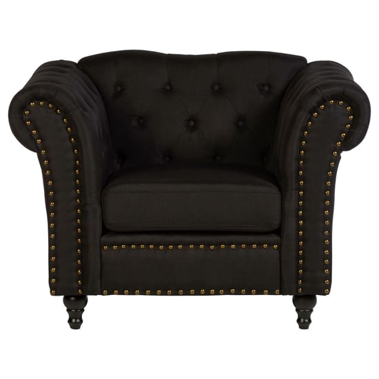 Kelly Upholstered Fabric Armchair In Black_2