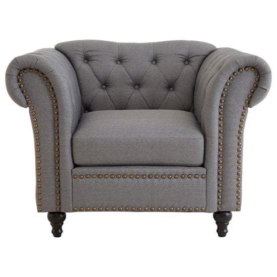 Kelly Upholstered Fabric Armchair In Grey_2