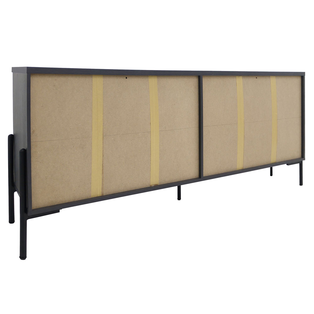 Kelmor Wooden Sideboard with 4 Doors in Grey Oak