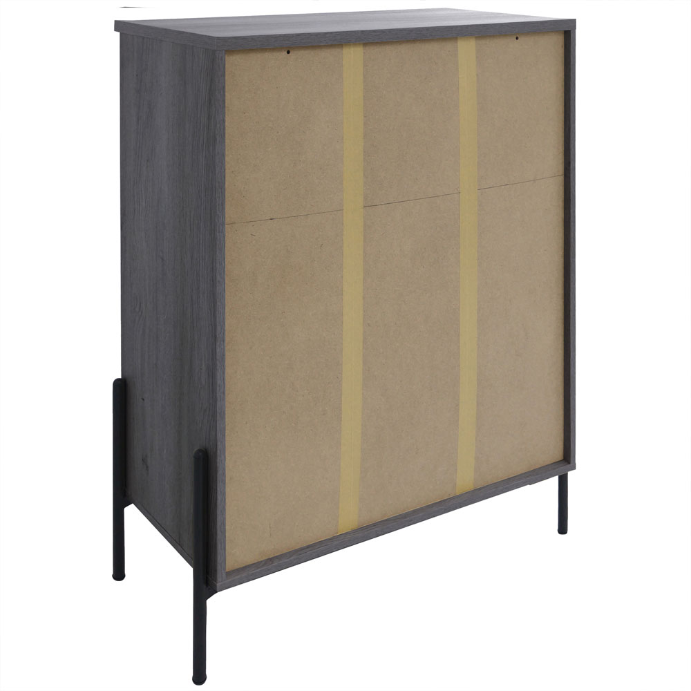 Kelmor Wooden Storage Cabinet with 2 Doors in Grey Oak