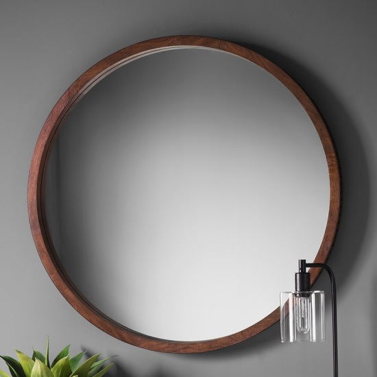 Kelton Retreat Wall Mirror Round In Mango Wood Furniture Fashion Wall Mirror Round In Mango Wood