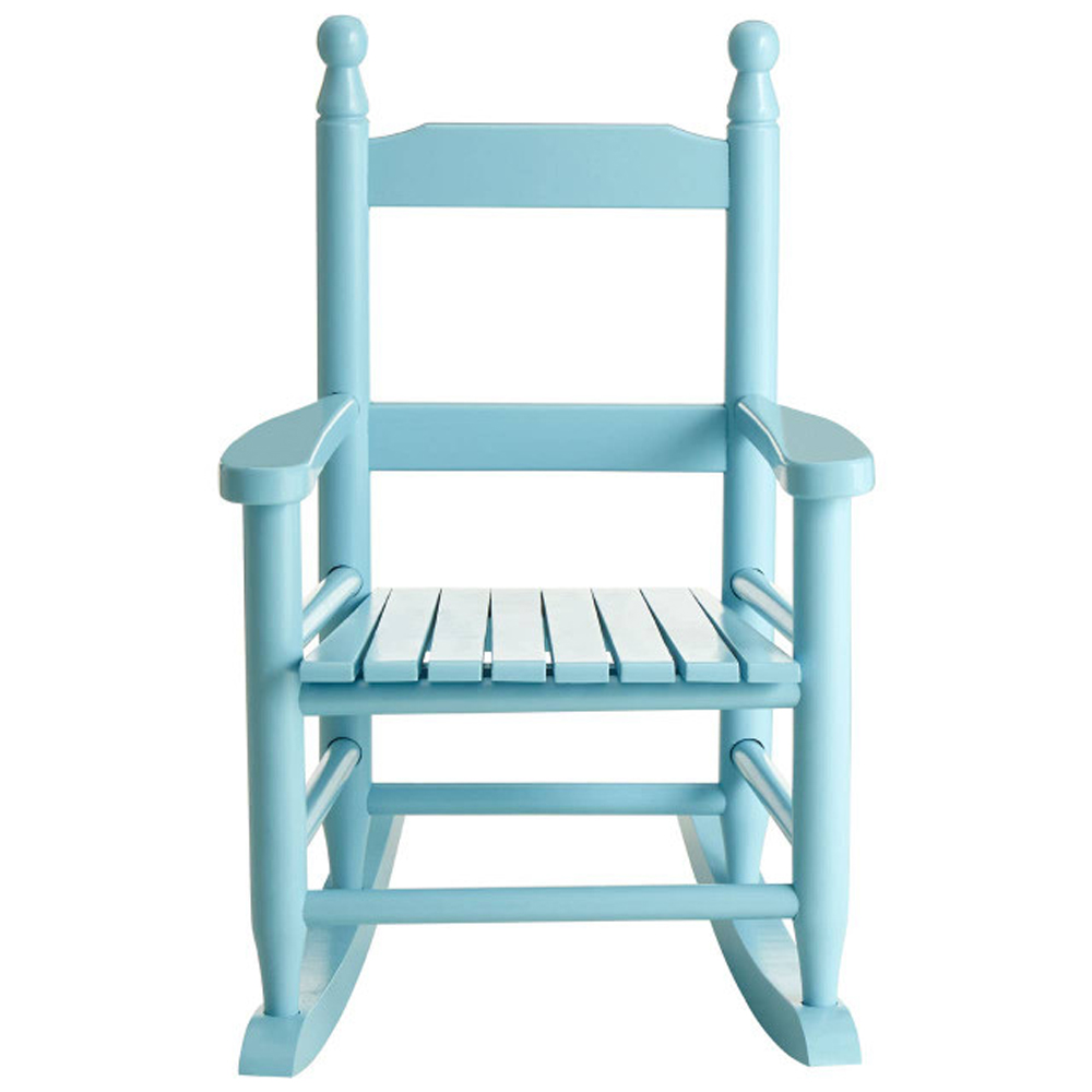 Kelvra Wooden Kids Rocking Chair in Blue