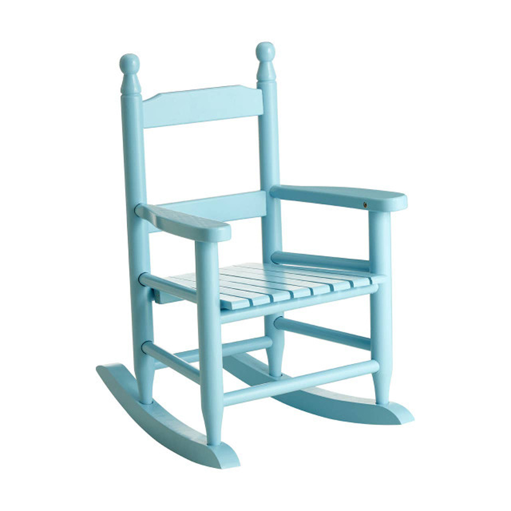 Kelvra Wooden Kids Rocking Chair in Blue