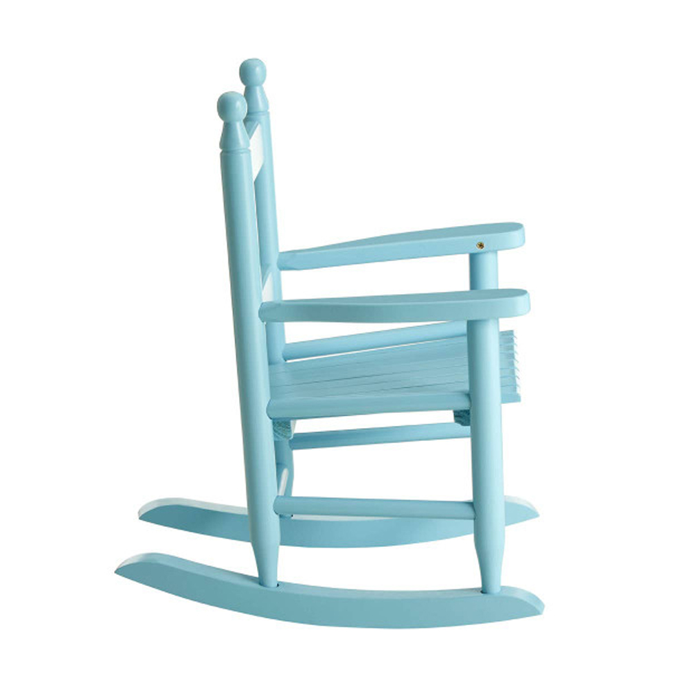 Kelvra Wooden Kids Rocking Chair in Blue