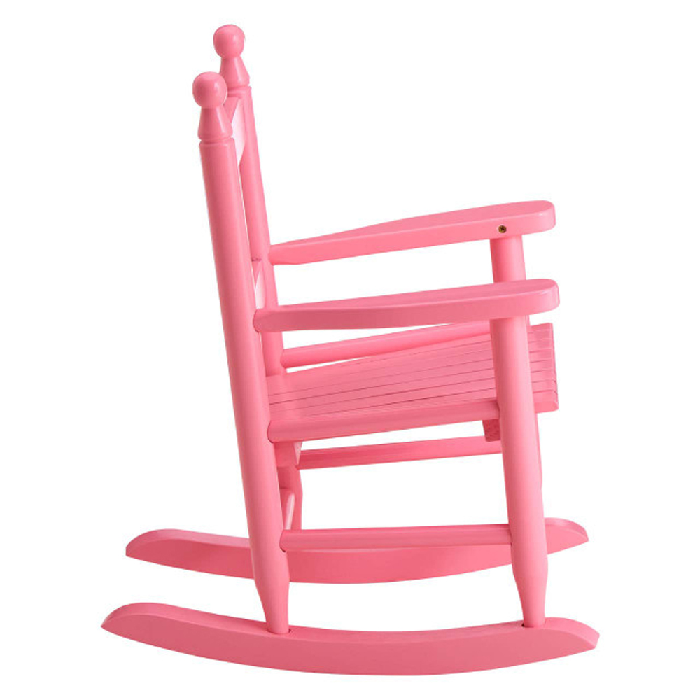 Kelvra Wooden Kids Rocking Chair in Pink