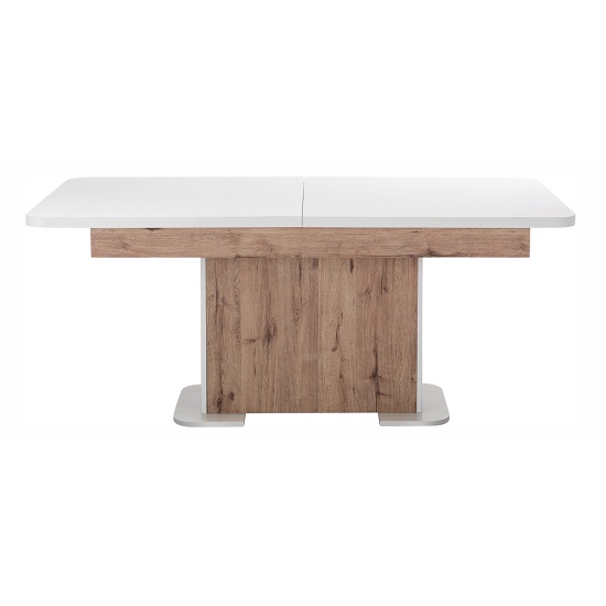 Kemble Extending Dining Table In Oak And White Lacquered_2