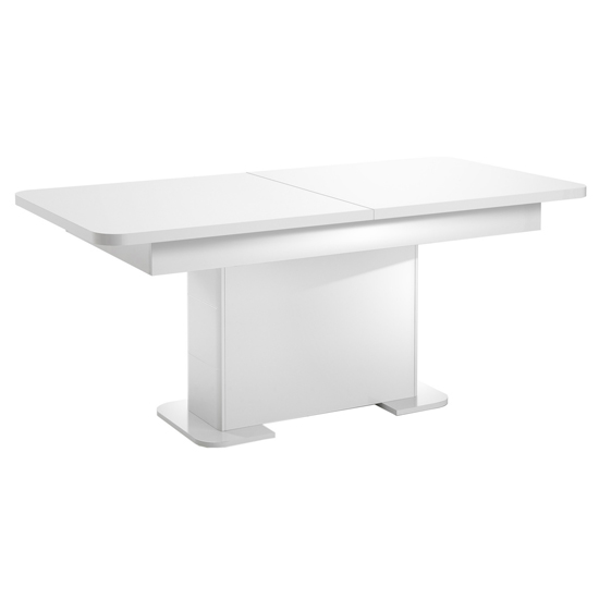 Kemble Extending Dining Table In White High Gloss