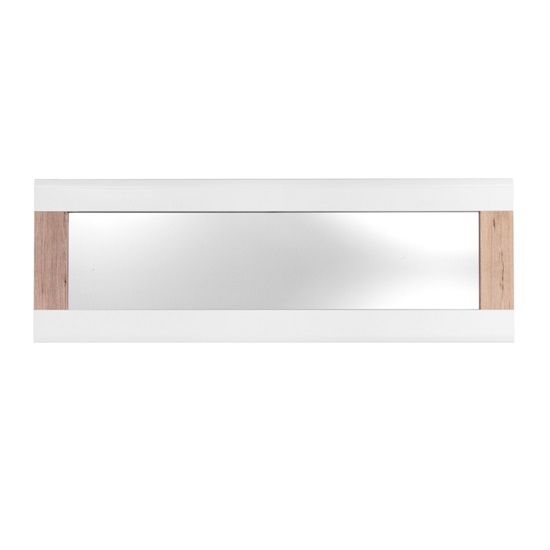 Kemble Wall Mirror In Oak And White Lacquered Gloss_1