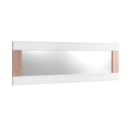 Kemble Wall Mirror In Oak And White Lacquered Gloss_2