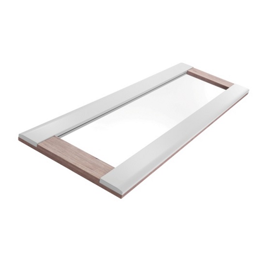 Kemble Wall Mirror In Oak And White Lacquered Gloss_3