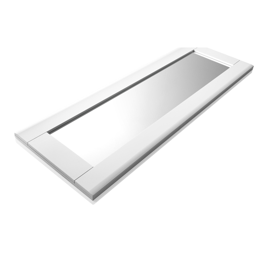 Kemble Wall Mirror In White High Gloss Furniture in Fashion