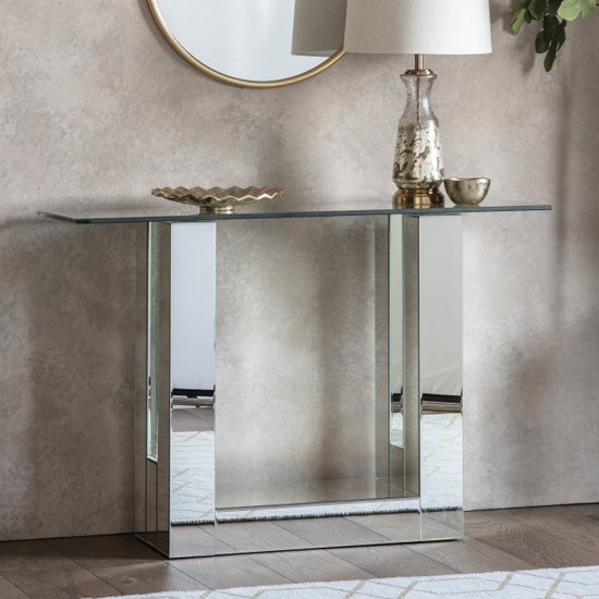 Kembridge Glass Console Table With Chrome Base Furniture in Fashion