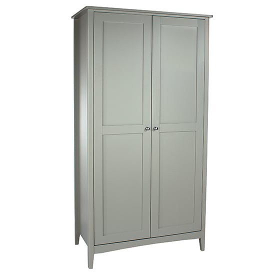 Read more about Kamuy wooden 2 doors wardrobe in grey