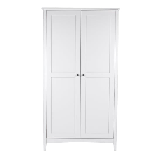 Product photograph of Kamuy Wooden 2 Doors Wardrobe In White from Furniture in Fashion