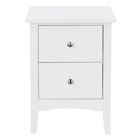 Read more about Kamuy wooden 2 drawers bedside cabinet in white