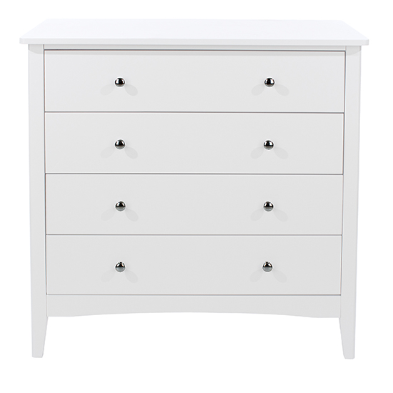 Kamuy Wooden Chest Of 4 Drawers In White