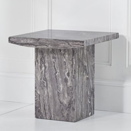 Kempton Square High Gloss Marble Lamp Table In Grey_2