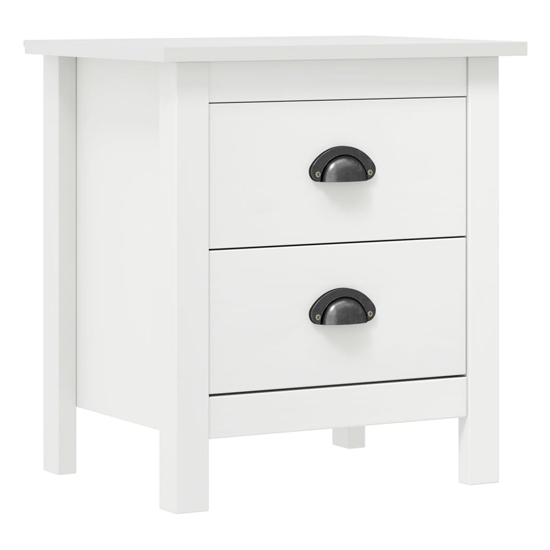Read more about Kendal wooden bedside cabinet with 2 drawers in white