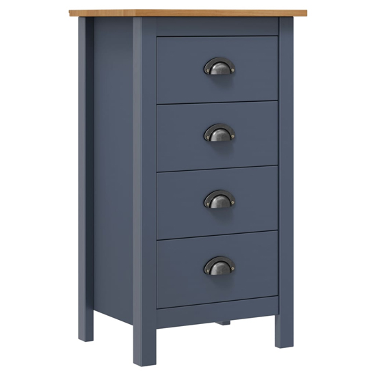 Read more about Kendal wooden chest of 4 drawers in grey and brown