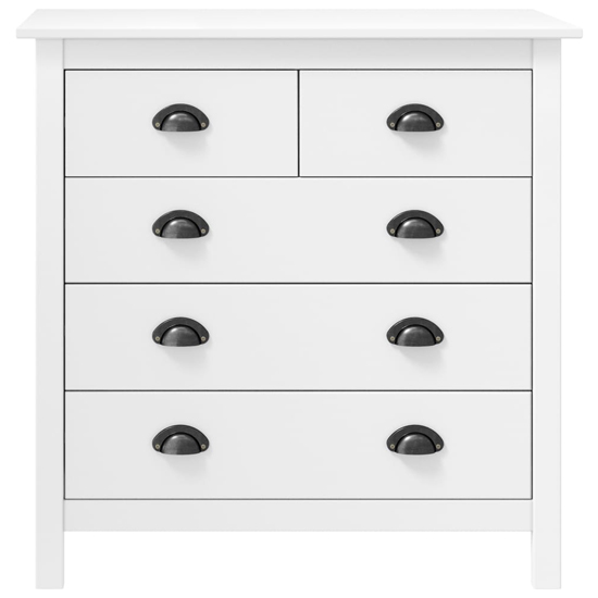 Kendal Wooden Chest Of 5 Drawers In White