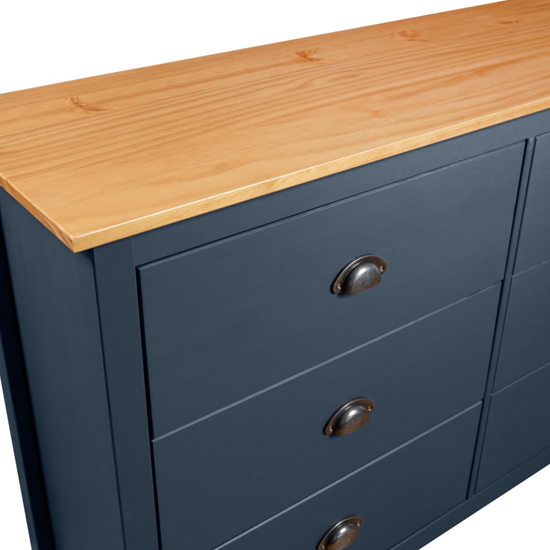 Kendal Wooden Chest Of 6 Drawers In Grey And Brown