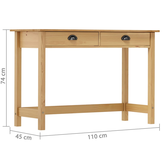 Kendal Wooden Console Table With 2 Drawers In Brown