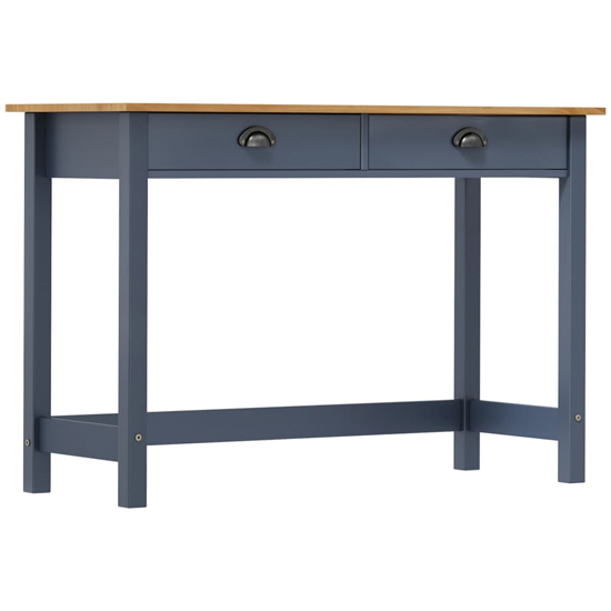 Read more about Kendal wooden console table with 2 drawers in grey and brown