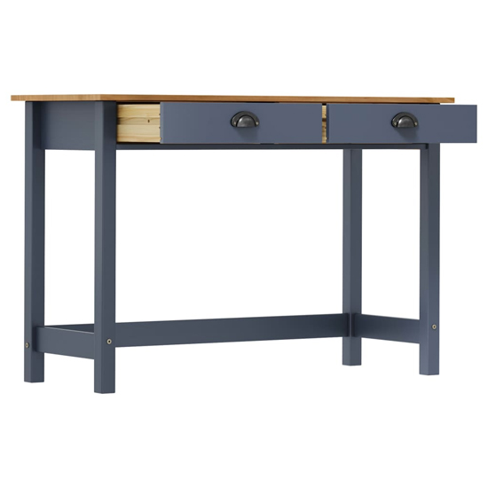 Kendal Wooden Console Table With 2 Drawers In Grey And Brown