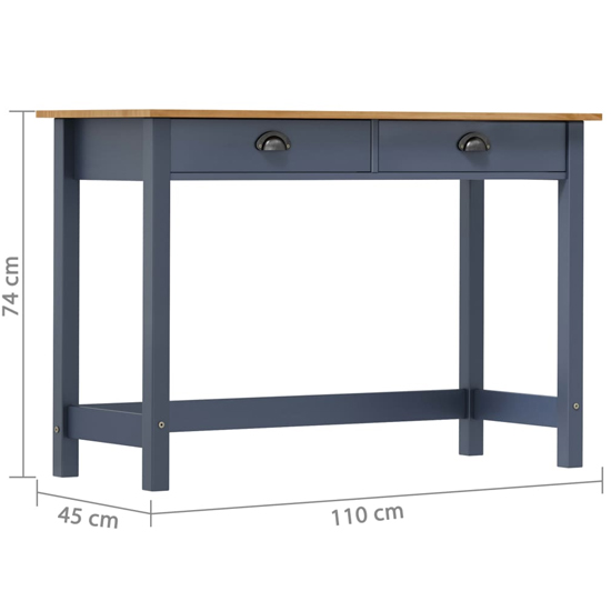 Kendal Wooden Console Table With 2 Drawers In Grey And Brown