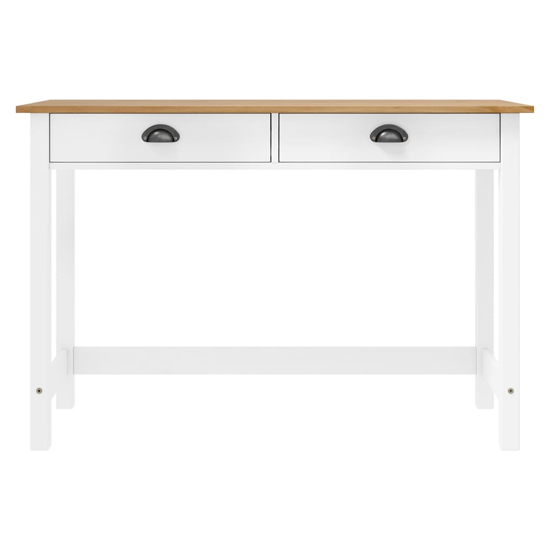 Kendal Wooden Console Table With 2 Drawers In White And Natural