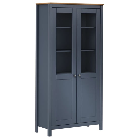Read more about Kendal wooden display cabinet in grey and brown
