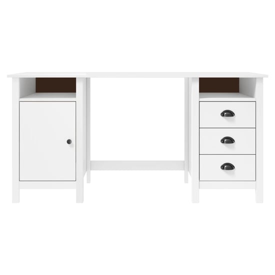 Kendal Wooden Laptop Desk With 1 Door In White