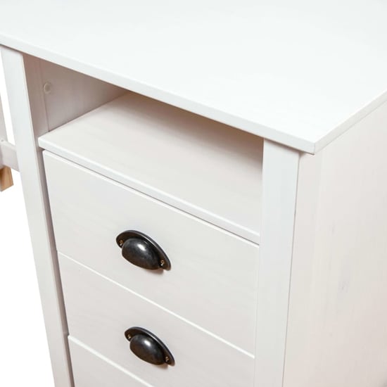 Kendal Wooden Laptop Desk With 1 Door In White