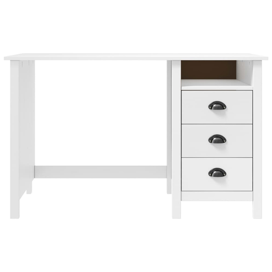 Kendal Wooden Laptop Desk With 3 Drawers In White