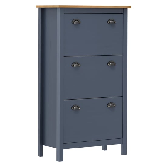 Read more about Kendal wooden shoe storage cabinet in grey and brown