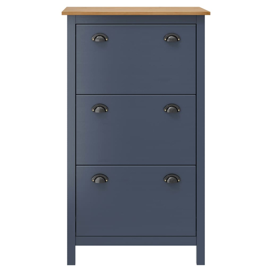 Kendal Wooden Shoe Storage Cabinet In Grey And Brown