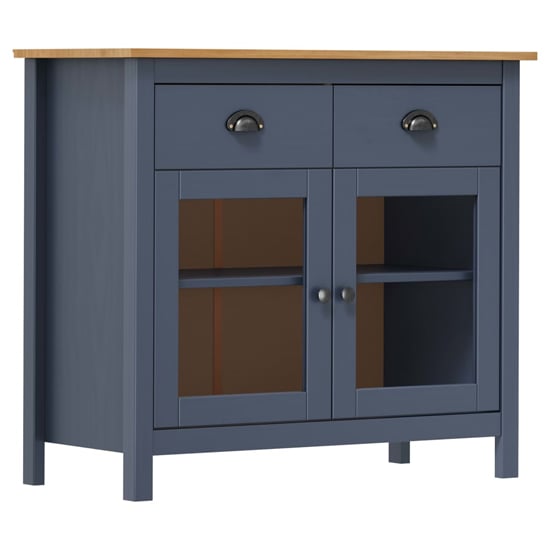 Product photograph of Kendal Wooden Sideboard With 2 Doors In Grey And Brown from Furniture in Fashion