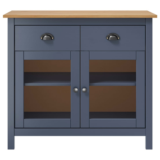 Kendal Wooden Sideboard With 2 Doors In Grey And Brown